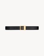 la 66 buckle belt in lacquered leather